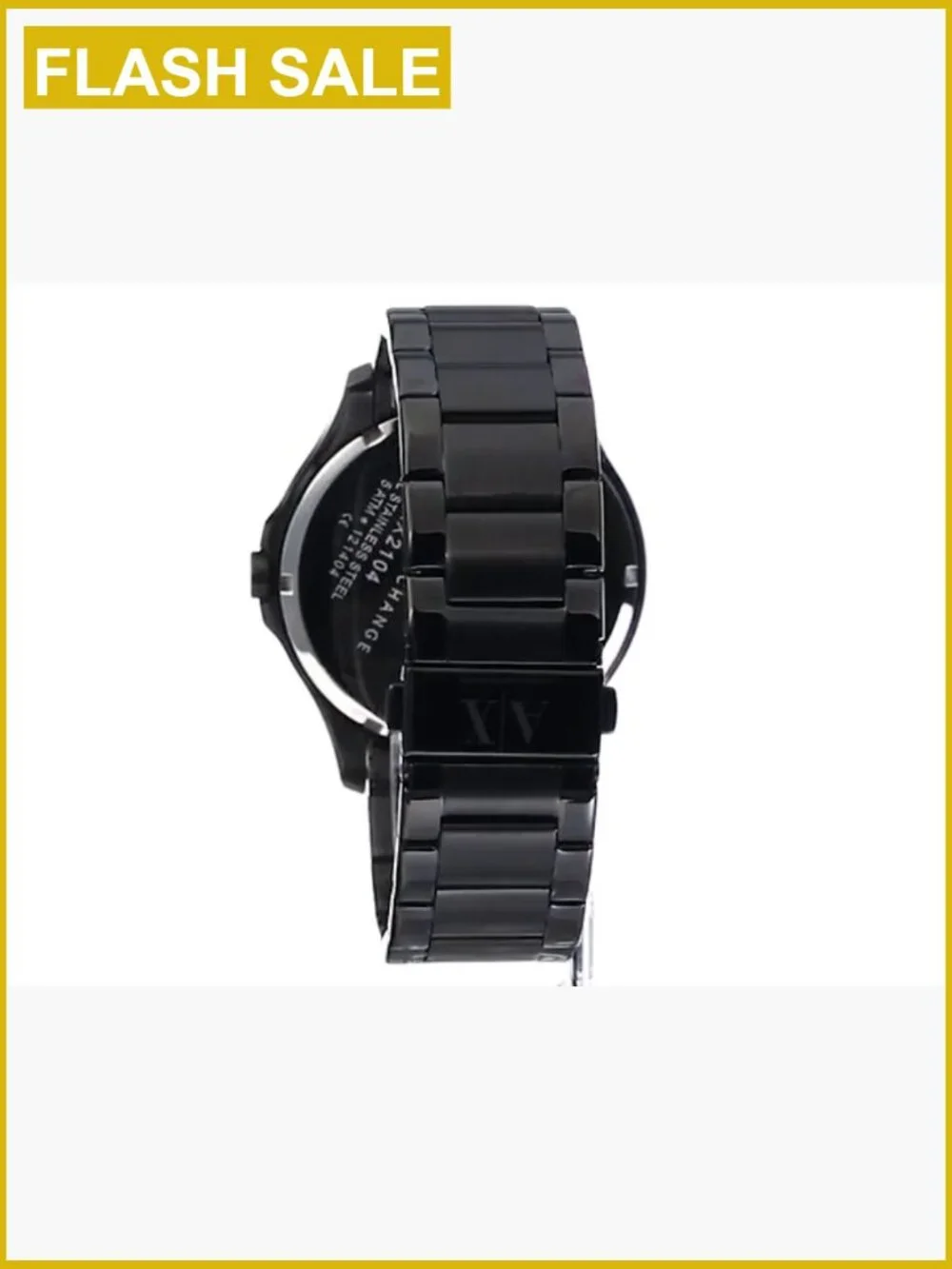 Men's Stainless Steel Analog Wrist Watch, Quartz Movement, 46mm Case, Water